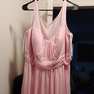 David's bridal tickled pink bridesmaid dress
